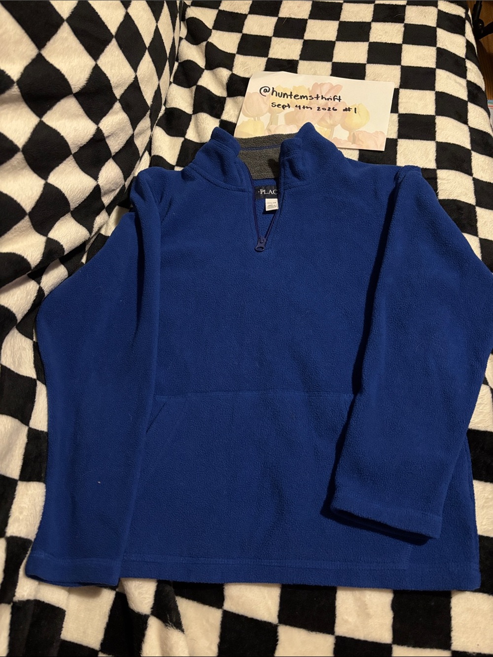 7/8 children’s place blue half zip